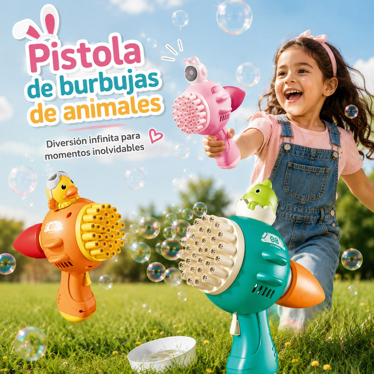 Pistola de Burbuja de Animales