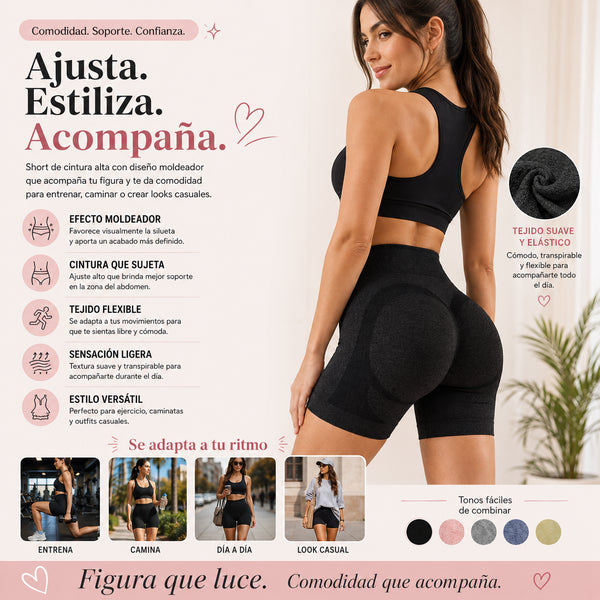 Pack 4 Leggings Push-Up Cintura Alta