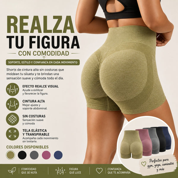 Pack 4 Leggings Push-Up Cintura Alta
